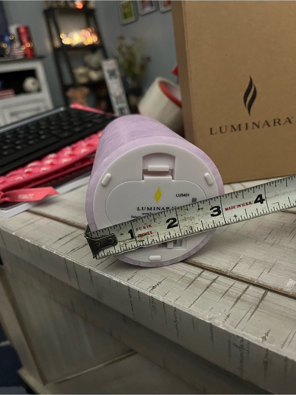 Luminara Lavender LED Pillar Candle - Picture 4 of 5